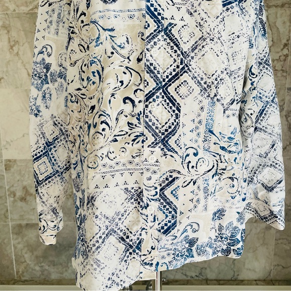 Chico’s Effortless Batik Bliss Caroline Shirt - Picture 3 of 7